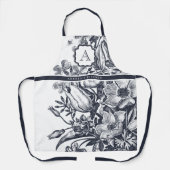 Tablier Monogramme Floral français (Recto)