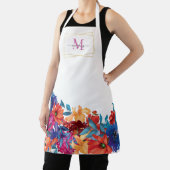 Tablier Monogramme floral moderne (Insitu)