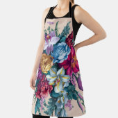 Tablier monogramme floral moderne coloré personnalisé (Insitu)