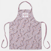 Tablier Monogramme Floral - Personnalisé (Recto)