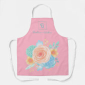 Tablier Monogramme Floral Rose rose (Recto)