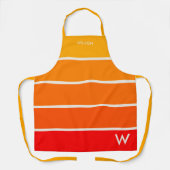 Tablier Monogramme Gras Sunrise Rouge Orange (Recto)