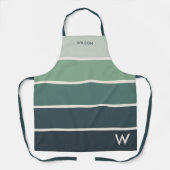 Tablier Monogramme Gras vert foncé (Recto)