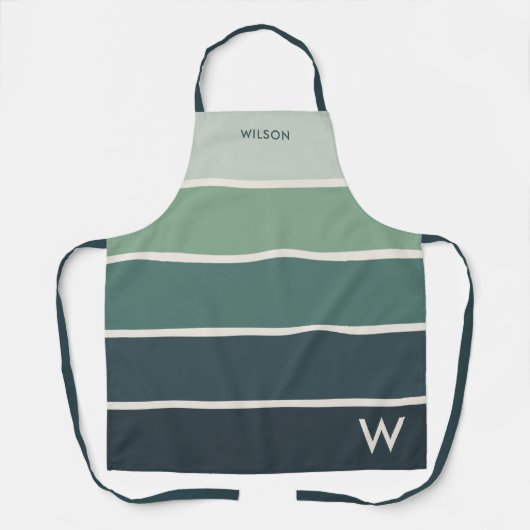 Tablier Monogramme Gras vert foncé (Recto)