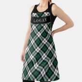 Tablier Monogramme Hommes Carreaux Noir Vert Classique Bla (Insitu)