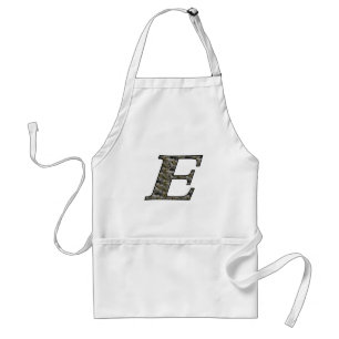 Tablier Monogramme Initial E Hydrangea Floral Apron
