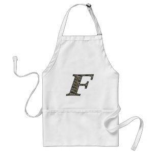 Tablier Monogramme Initial F Hydrangea Floral Apron