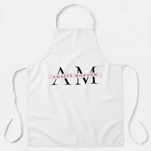 Tablier Monogramme initial minimal (Recto)