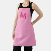 Tablier Monogramme Initial Nom Rose Féminin (Insitu)