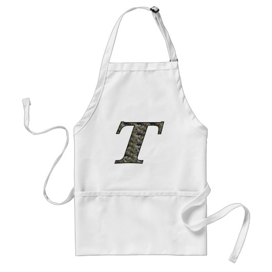 Tablier Monogramme initial T Hydrangea floral Apron (Devant)