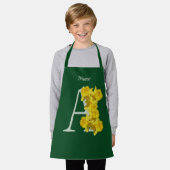 Tablier Monogramme Initiale A Narcisse Personnalisé (Porté)