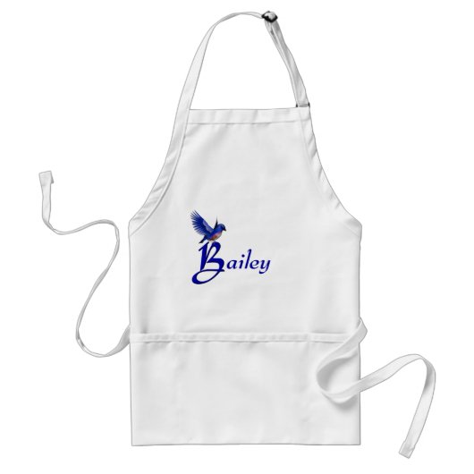 Tablier Monogramme initiale B Bluebird Nom personnalisé (Devant)