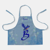 Tablier Monogramme initiale B personnalisé Bluebird (Recto)