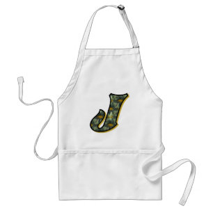 Tablier Monogramme initiale J Marguerite