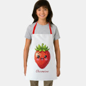 Tablier Monogramme jolie fraise kawaii (Insitu)