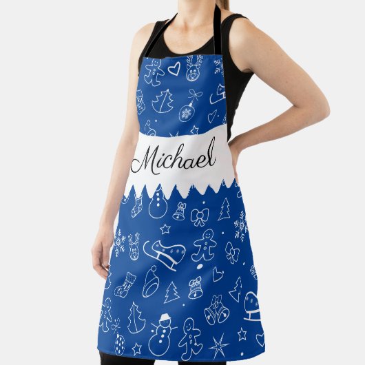 Tablier Monogramme Joyeux Noël et Bonne Année! 20XX (Insitu)