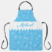 Tablier Monogramme Joyeux Noël et Bonne Année! 20XX (Recto)