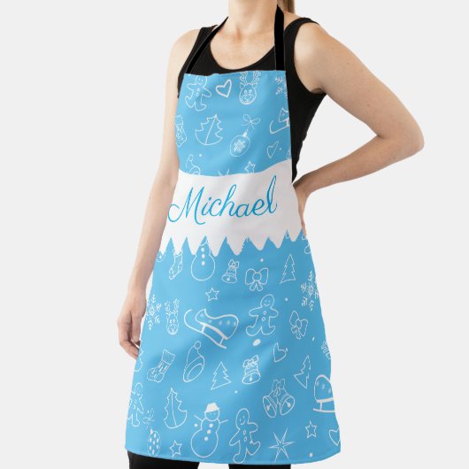 Tablier Monogramme Joyeux Noël et Bonne Année! 20XX (Insitu)