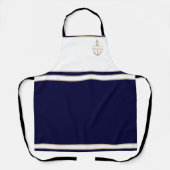 Tablier Monogramme marin Ancre bleue (Recto)