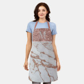 Tablier Monogramme Métallo Rose Or Marbre & Parties scinti (Porté)