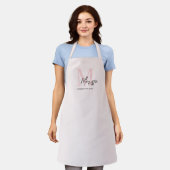 Tablier Monogramme minimal initial et nom Pastel rose (Porté)
