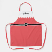 Tablier Monogramme moderne Carmine Red Holiday (Recto)