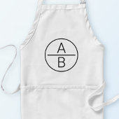 Tablier Monogramme moderne de deux initiales
