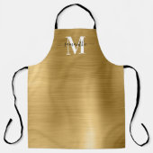 Tablier Monogramme Moderne de Signature en Feuille d'Or (Recto)