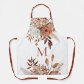 Tablier Monogramme moderne Flores en terre cuite initiale (Recto)