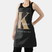 Tablier Monogramme moderne Initiale K & Nom Personnalisé (Insitu)