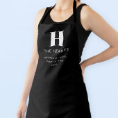 Tablier Monogramme moderne modifiable Nom et message | Noi