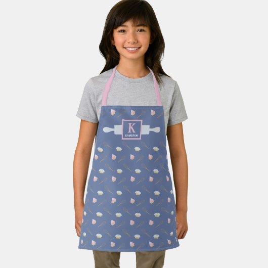 Tablier Monogramme Motif Cupcake (Insitu)