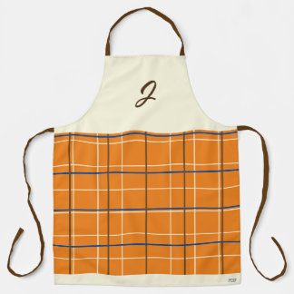 Tablier Monogramme Motif de la grille de crème de chocolat