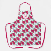 Tablier Monogramme Motif de pastèque tranchée (Recto)