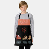 Tablier Monogramme Noël et Bonne Année ! Cadeaux Père Noël (Porté)