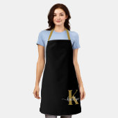 Tablier Monogramme noir (Porté)