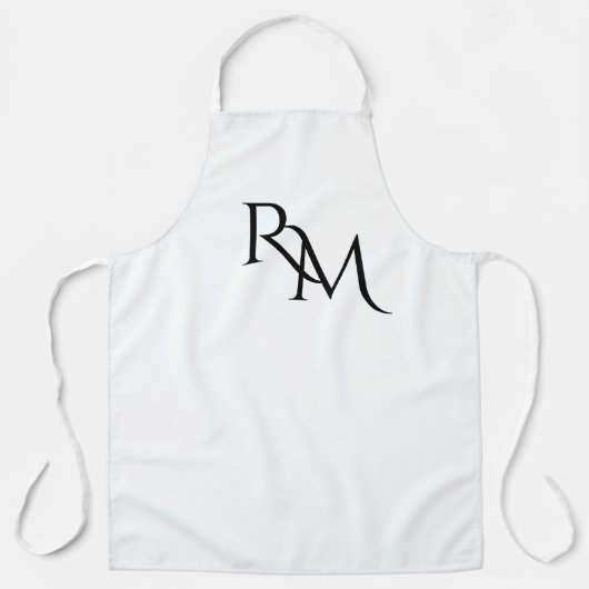 Tablier Monogramme noir minimal (Recto)