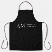 Tablier Monogramme noir minimal (Recto)