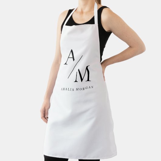 Tablier Monogramme noir minimal (Insitu)