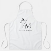 Tablier Monogramme noir minimal (Recto)