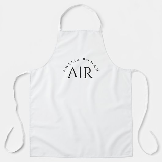 Tablier Monogramme noir minimal (Recto)