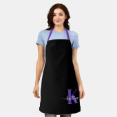 Tablier Monogramme noir violet (Porté)