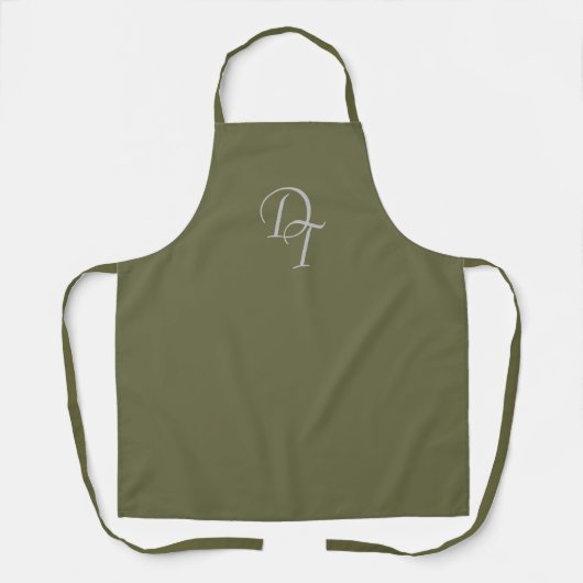 Tablier Monogramme - Olive (Recto)
