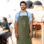 Tablier Monogramme - Olive