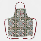 Tablier Monogramme Patchwork Quilt Forrest Animaux (Recto)