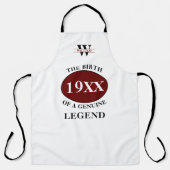 Tablier Monogramme Père Anniversaire Légende N'importe que (Recto)