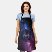 Tablier Monogramme personnalisable à voie lactée (Porté)