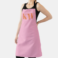 Monogramme personnalisé d'initiales rose orange mo
