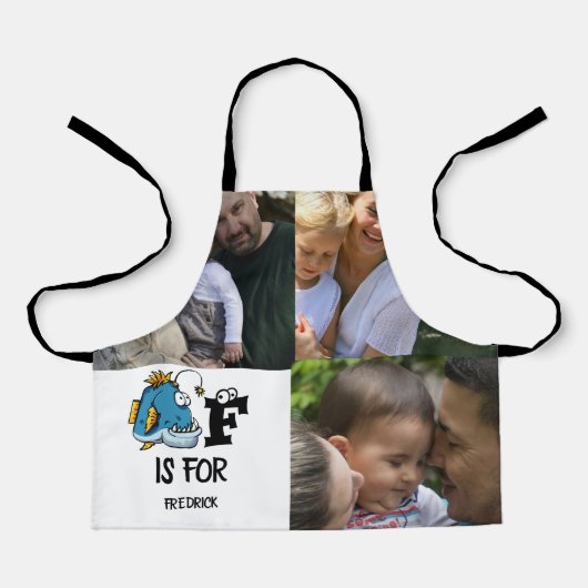 Tablier monogramme personnalisé F est pour l'illustration  (Recto)