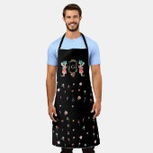 Tablier Monogramme personnalisé Jardin Fairy Floral (Porté)